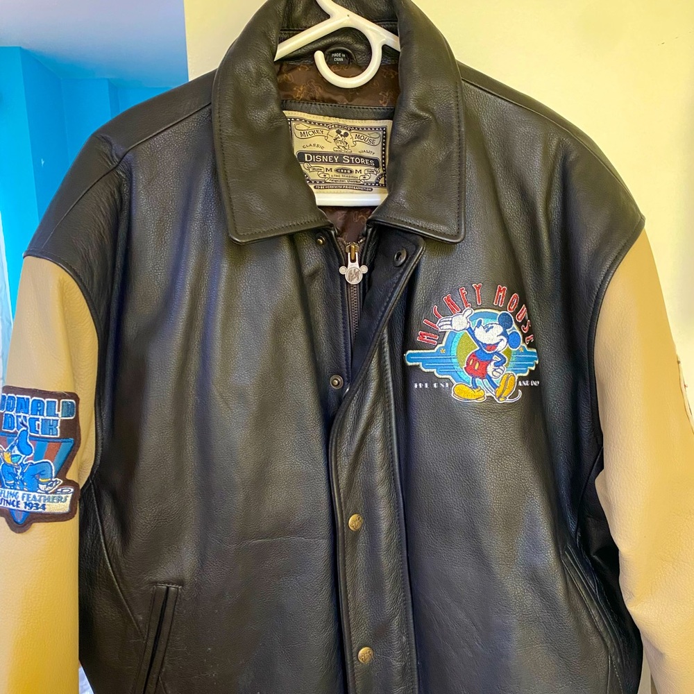 Vintage Mickey Mouse Leather Jacket